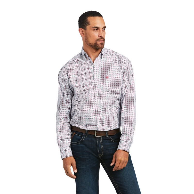 Ariat Hemden Herren - Jonathon Stretch Classic Fit Weiß ( KSXQY-7098 )